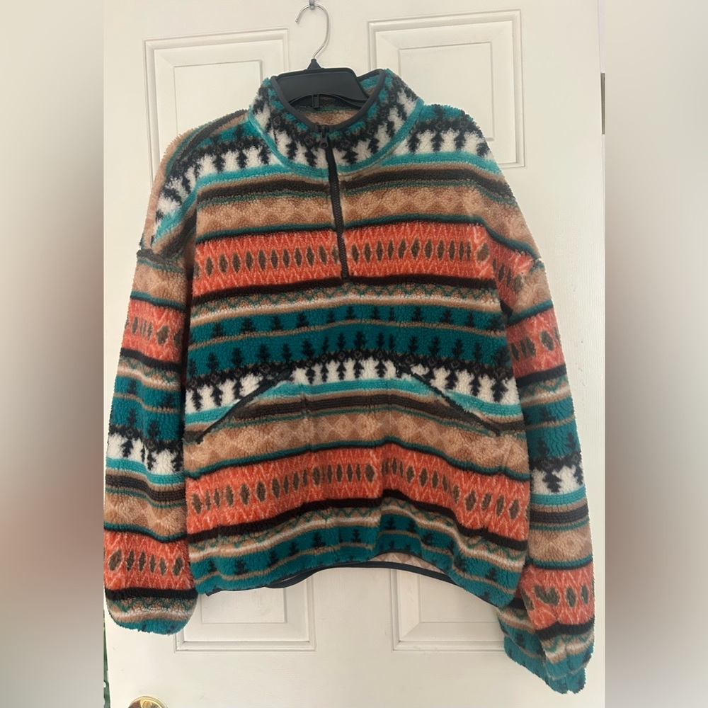 Rock&Roll Denim Fleece Pullover. NWOT